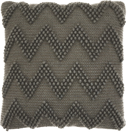 Dark Gray Chevron Detail Throw Pillow