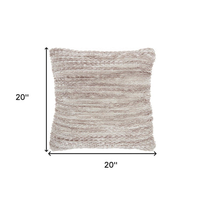 Petite Purple And White Striped Throw Pillow