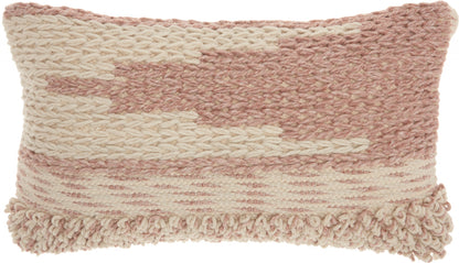 Bohemian Pink And White Lumbar Pillow