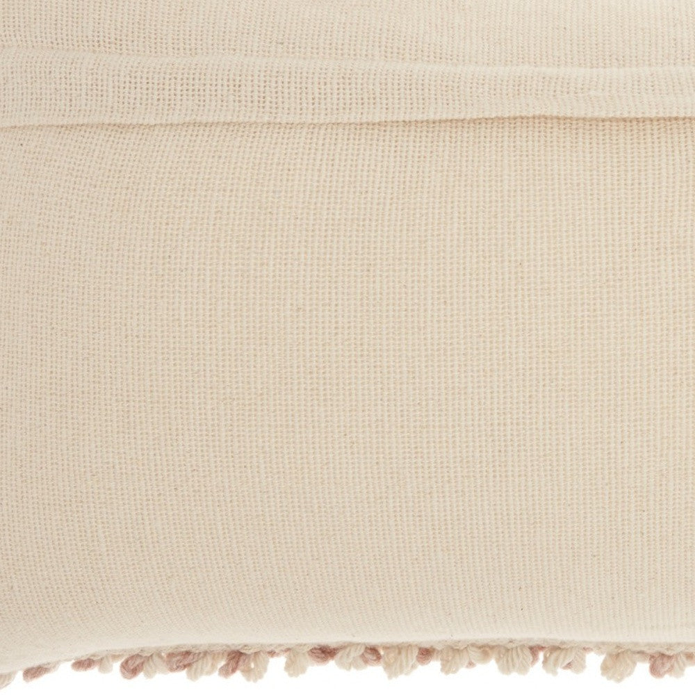 Bohemian Pink And White Lumbar Pillow