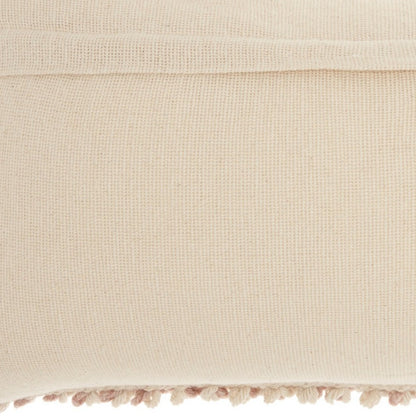 Bohemian Pink And White Lumbar Pillow