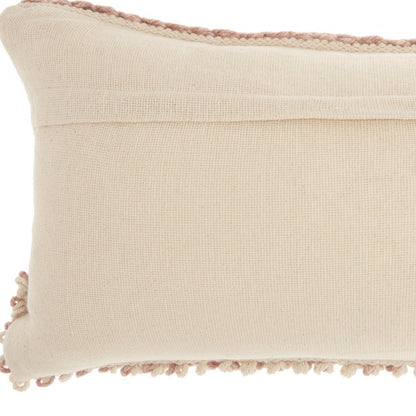 Bohemian Pink And White Lumbar Pillow