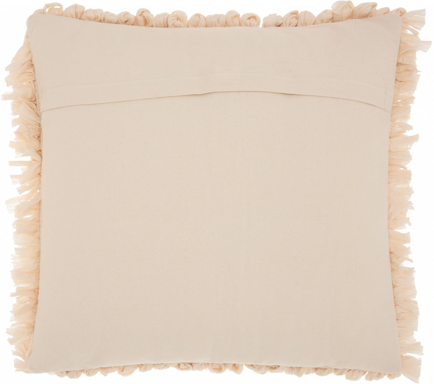 Loose Luscious Shag Beige Throw Pillow