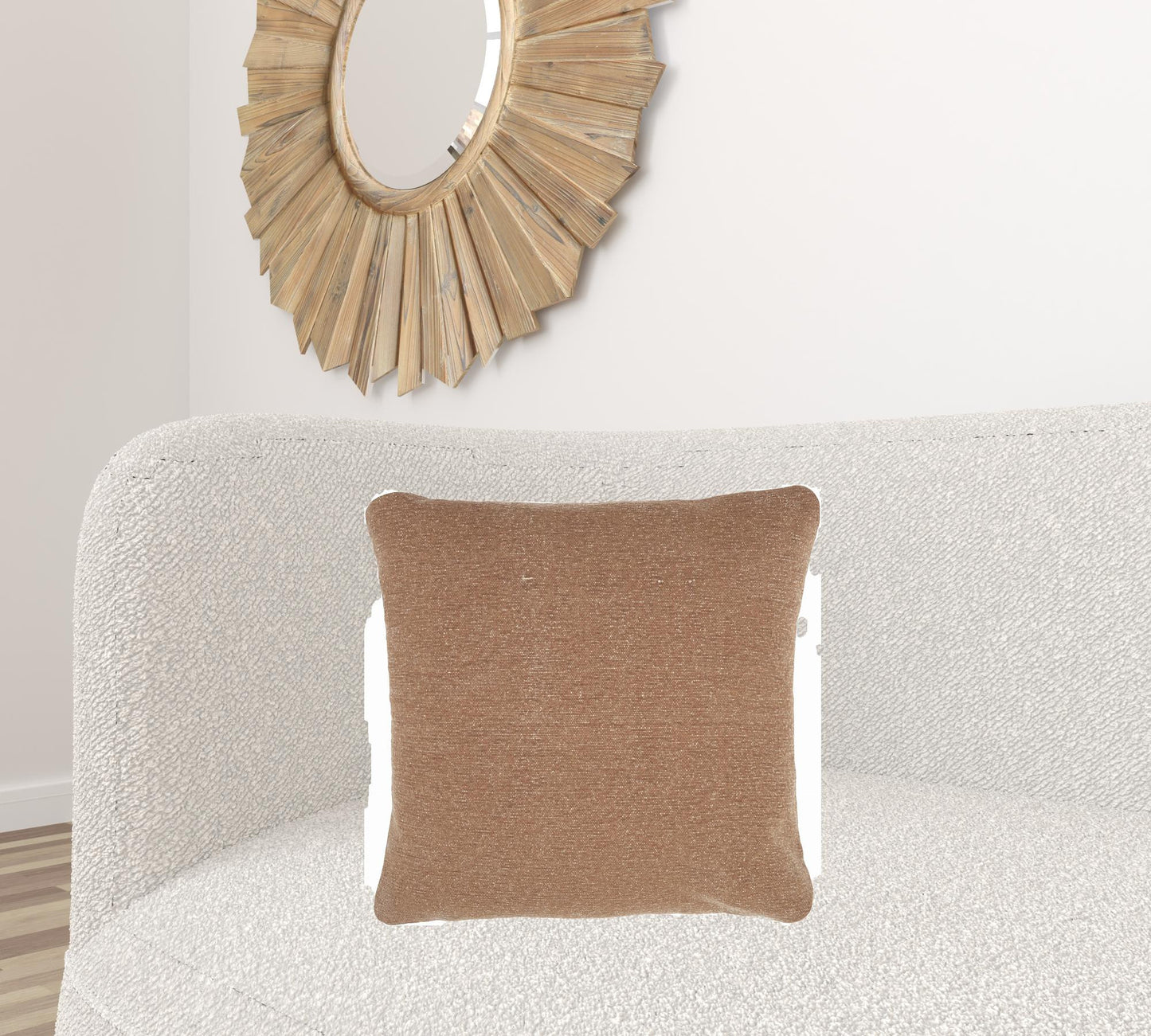 20" Clay Solid Color Distressed Throw Pillow