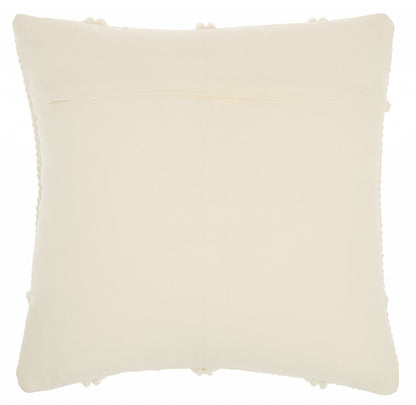 Ivory Textured Lattice Throw Pillow