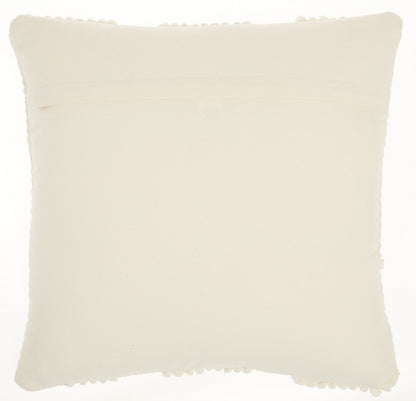 18" Ivory Textured Diamonds Throw Pillow FurniFindUSA