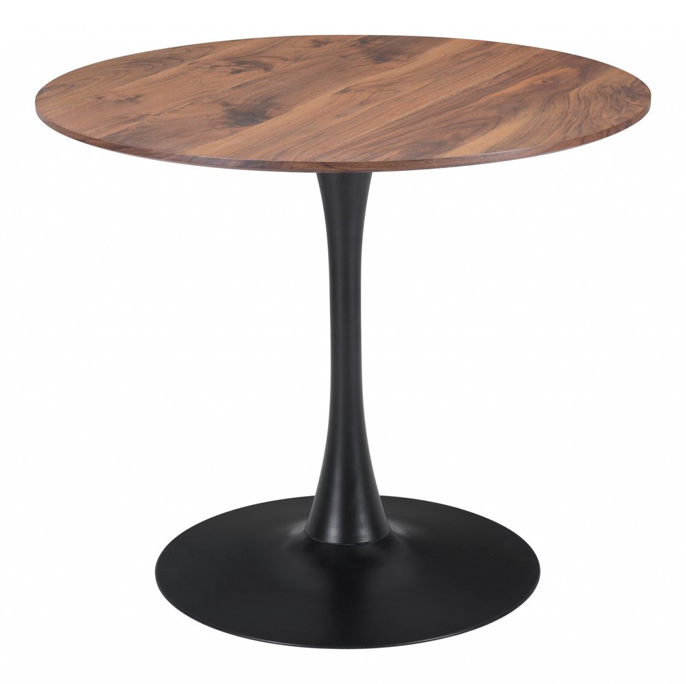 35" Steel Pedestal Base Dining Table HomeRoots