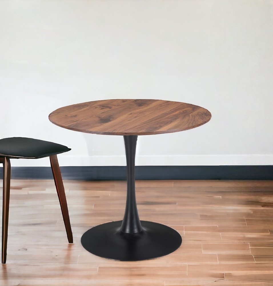 35" Steel Pedestal Base Dining Table HomeRoots