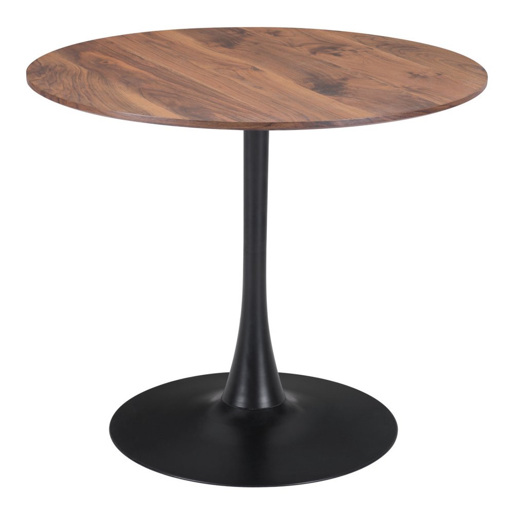 35" Steel Pedestal Base Dining Table HomeRoots