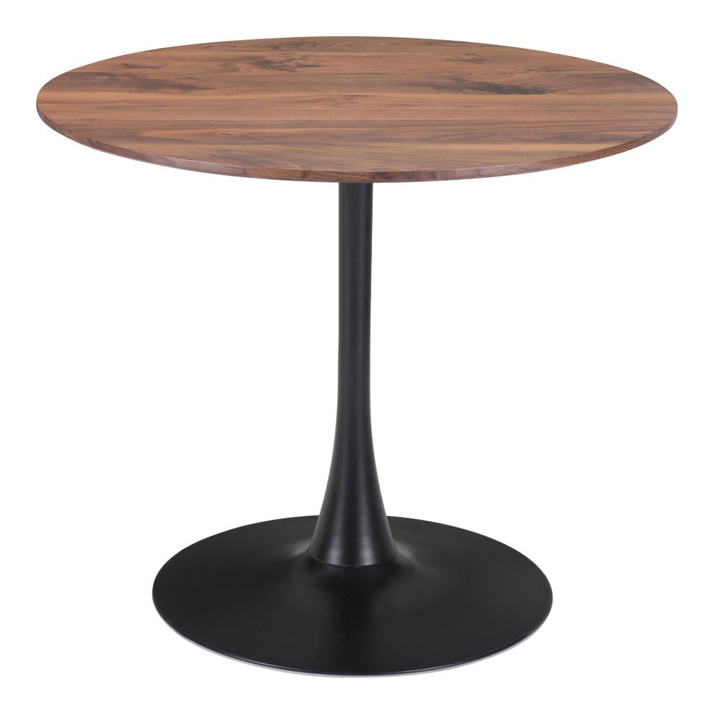 35" Steel Pedestal Base Dining Table HomeRoots