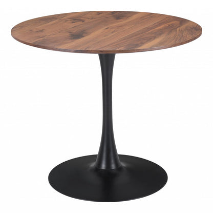 35" Steel Pedestal Base Dining Table HomeRoots