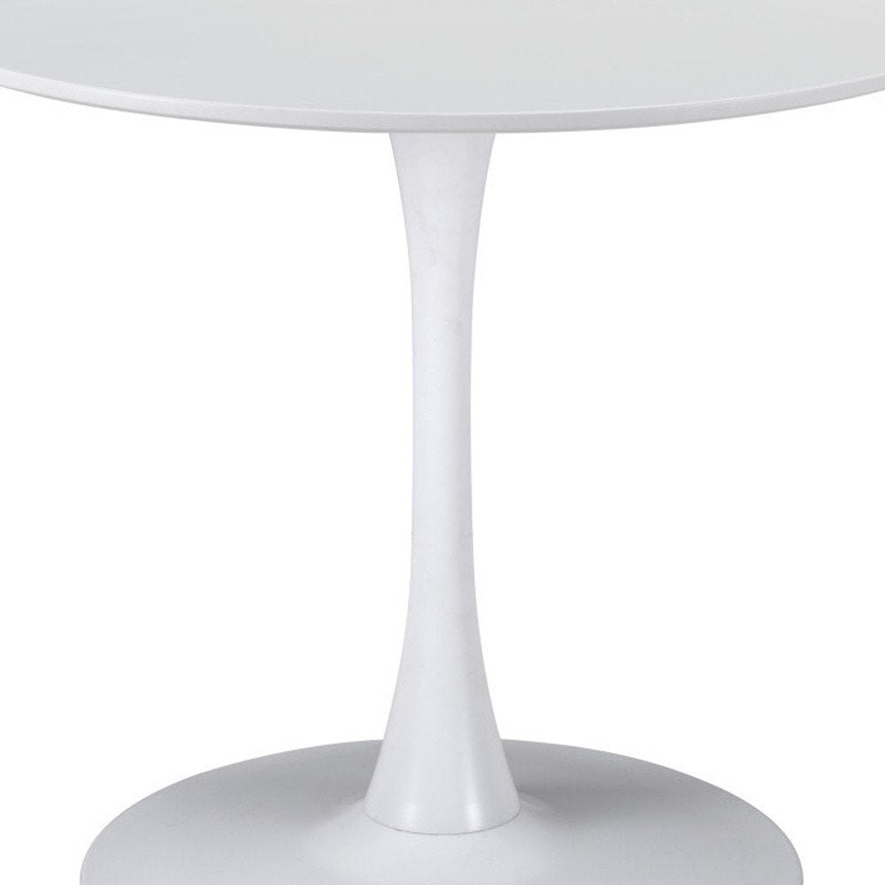 35" Steel Pedestal Base Dining Table HomeRoots