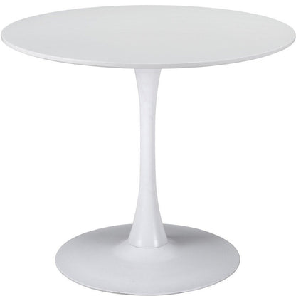 35" Steel Pedestal Base Dining Table HomeRoots