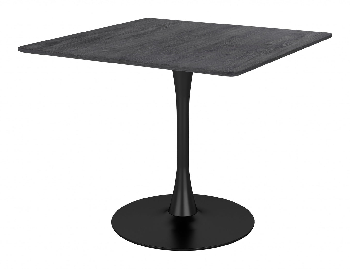 35" Black Steel Dining Table