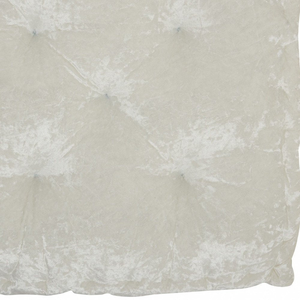 24" X 24" Ivory Polyester Solid Color Floor Cushion HomeRoots