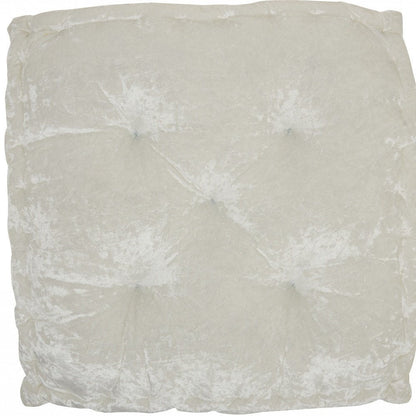 24" X 24" Ivory Polyester Solid Color Floor Cushion HomeRoots