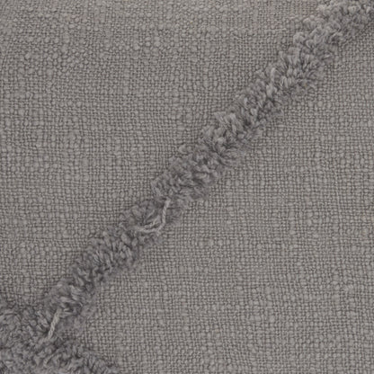 Gray  Abstract Shaggy Detail Lumbar Pillow