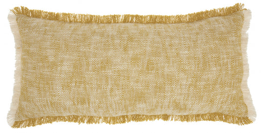 Mustard Hand Woven Throw Pillow