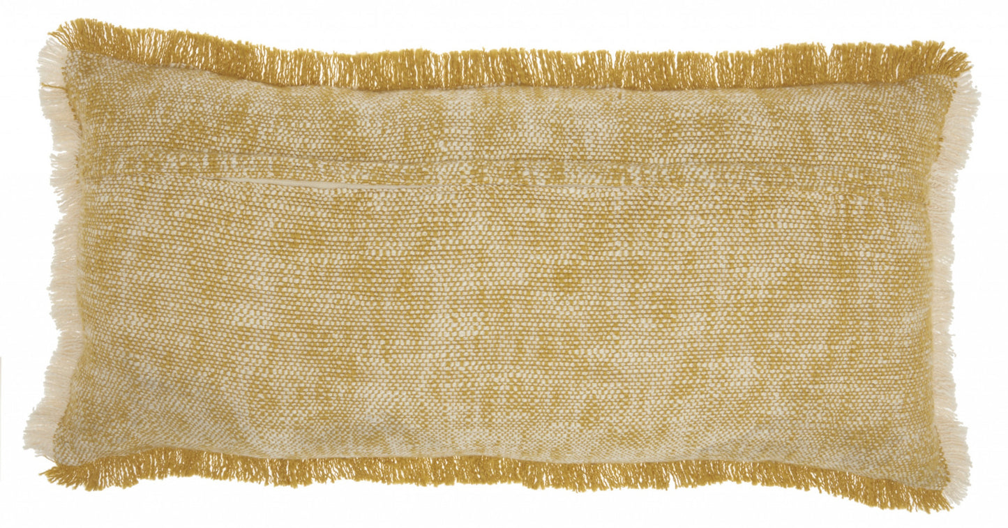 Mustard Hand Woven Throw Pillow