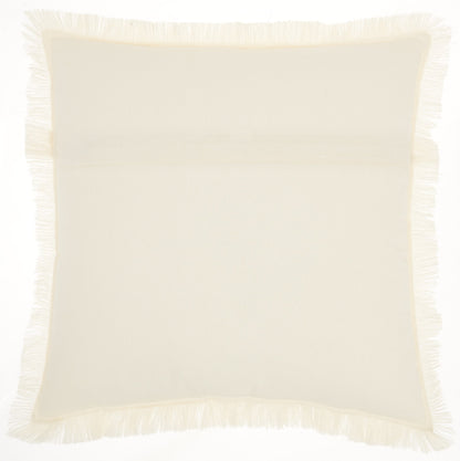 18" Solid Ivory Contemporary Throw Pillow