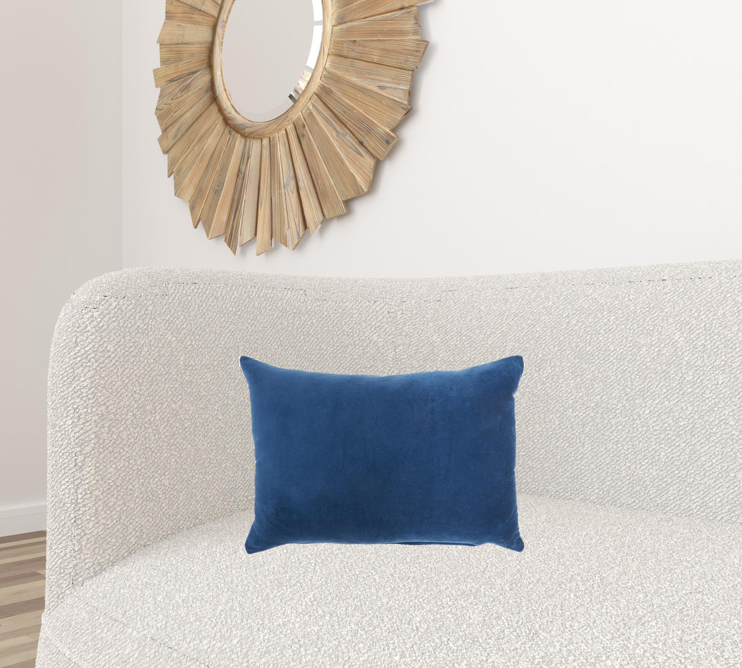 Solid Navy Blue Casual Throw Pillow