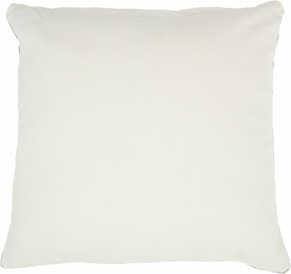 Taupe Velvet Modern Throw Pillow