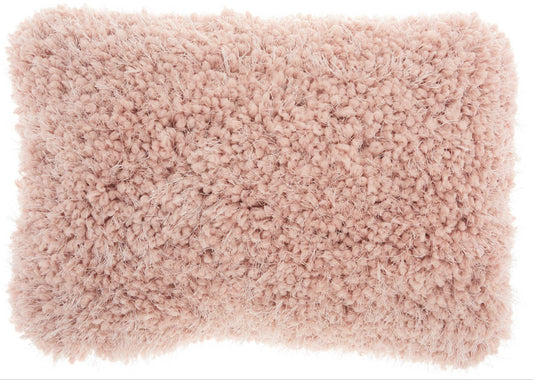 14" X 20" Mauve Knubby Plush Throw Pillow FurniFindUSA