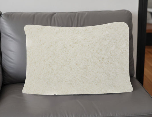 14" X 20" White Throw Pillow FurniFindUSA