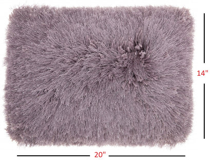 Lavender Super Shaggy Throw Pillow