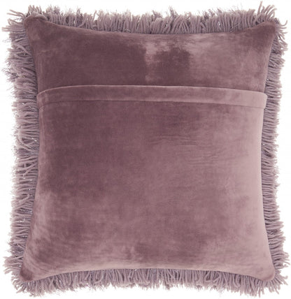 Plush Lavendar Shag Accent Throw Pillow