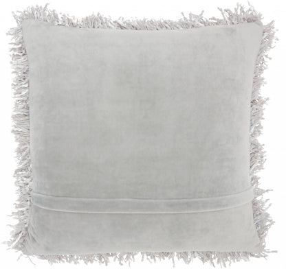 Plush Grey Throw Pillow