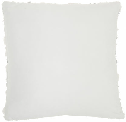 Sequined White  Accent Throw Pillow