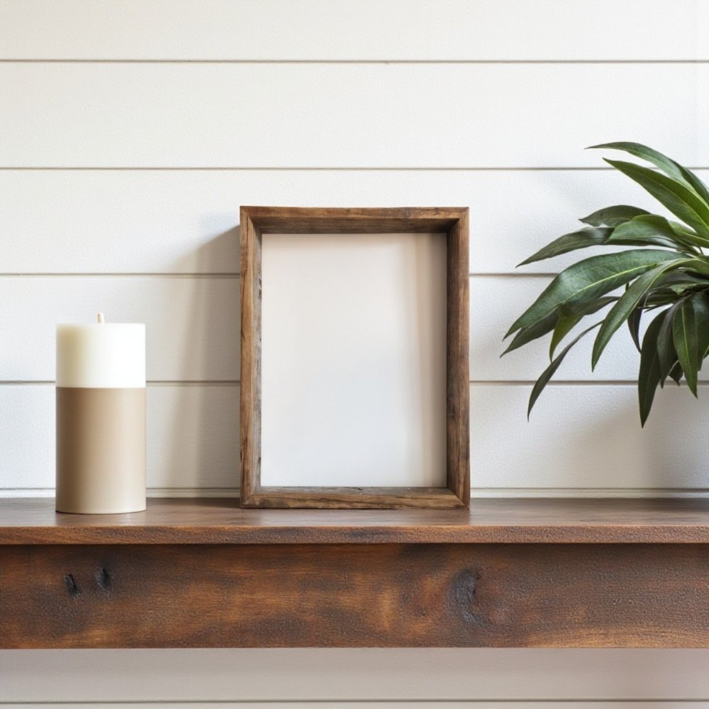 8" x 8" Gray Wood Tabletop Picture Frame — view 6