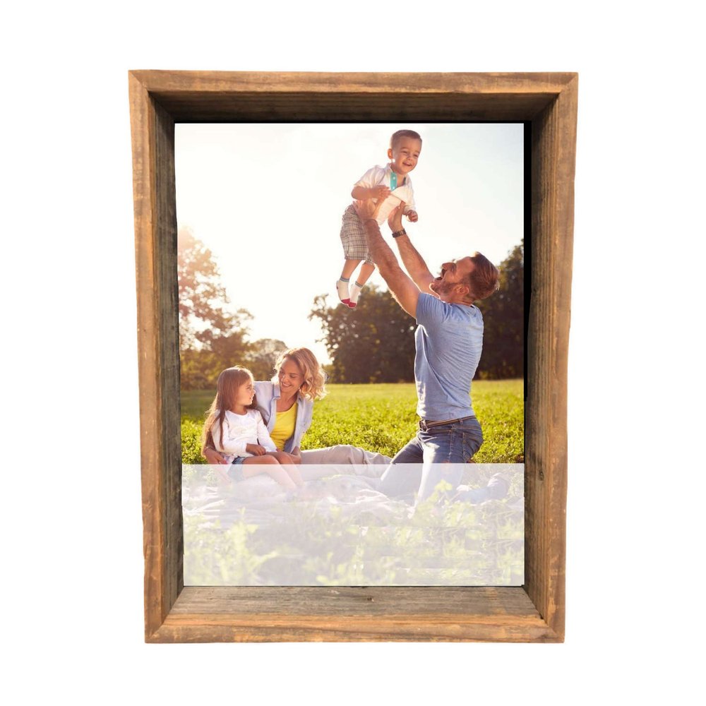 8” X 10” Rustic Farmhouse Gray Shadow Box Frame — view 1