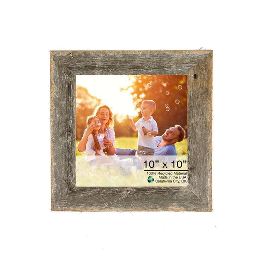 10" x 10" Gray Wood Hanging Picture Frame HomeRoots