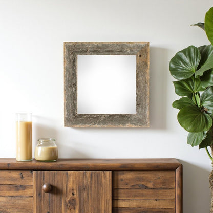 10" x 10" Gray Solid Wood Hanging Picture Frame HomeRoots