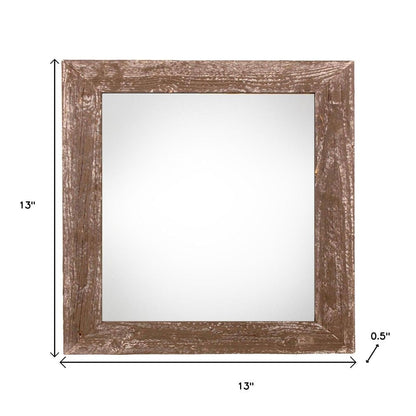 10" x 10" Brown Wood Hanging Picture Frame HomeRoots