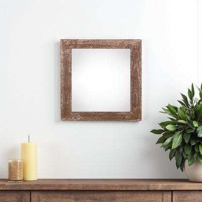 10" x 10" Brown Wood Hanging Picture Frame HomeRoots