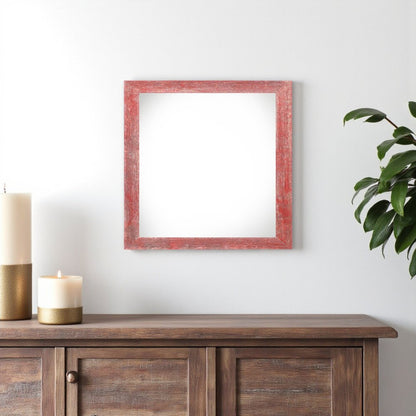 10" x 10" Red Wood Hanging Picture Frame HomeRoots