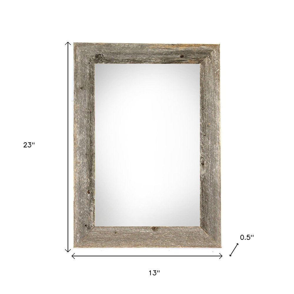 10" x 20" Gray Wood Hanging Picture Frame HomeRoots
