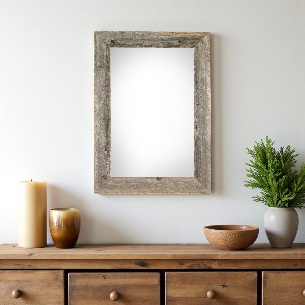 10" x 20" Gray Solid Wood Hanging Picture Frame HomeRoots