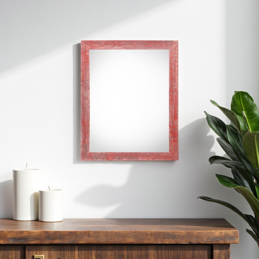 11" x 14" Red Wood Hanging Picture Frame HomeRoots