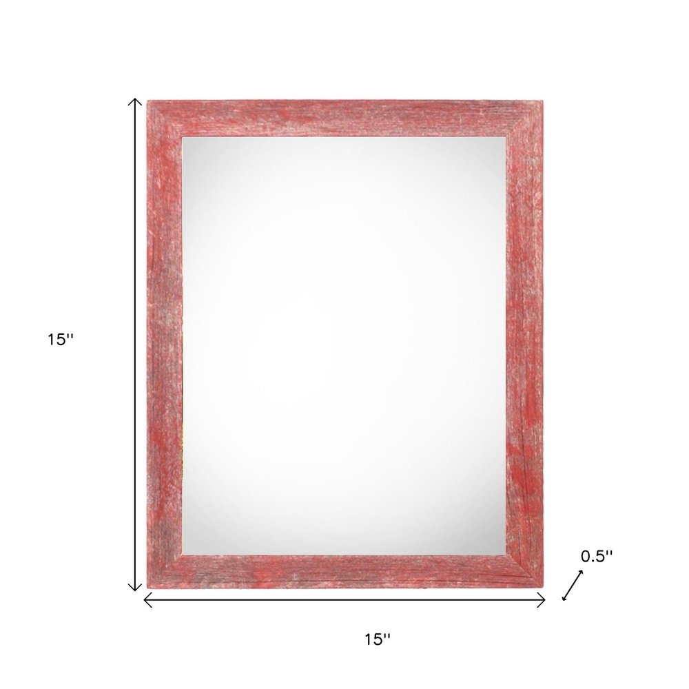 12" x 12" Red Solid Wood Tabletop Picture Frame HomeRoots