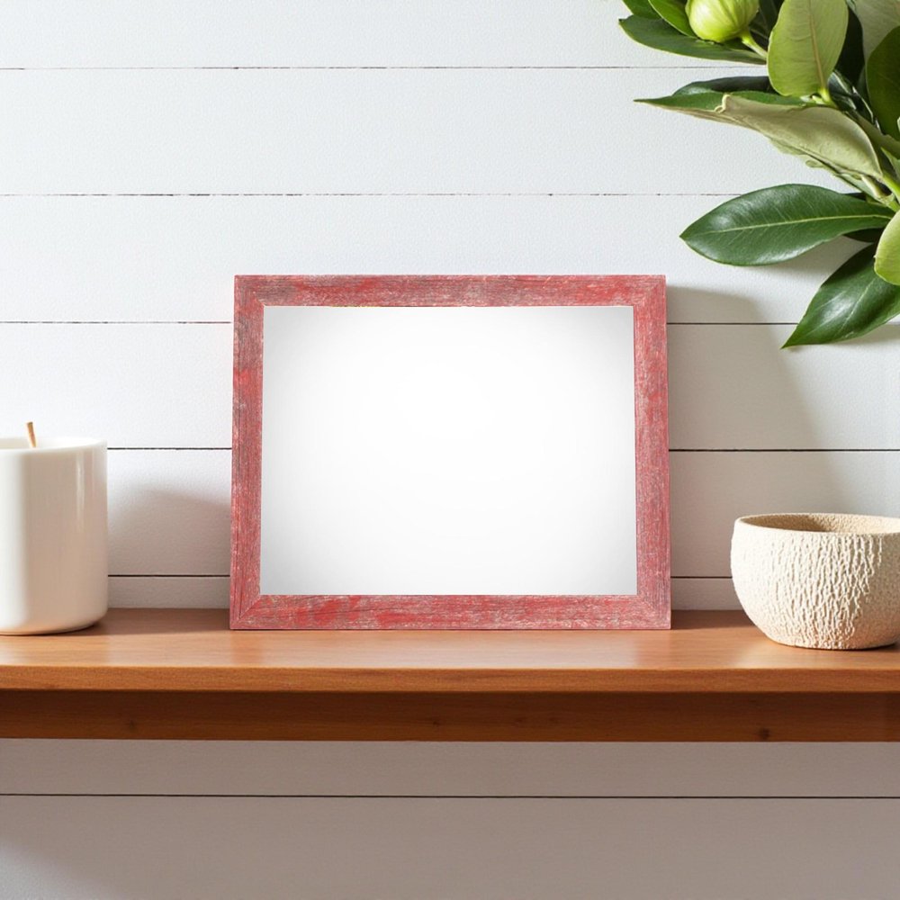 12" x 12" Red Solid Wood Tabletop Picture Frame HomeRoots