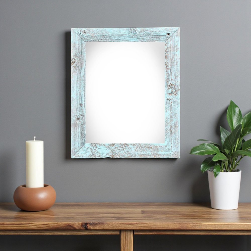 12" x 16" Blue Wood Hanging Picture Frame — view 5