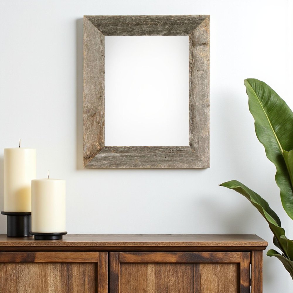 12" x 16" Gray Wood Hanging Picture Frame — view 5