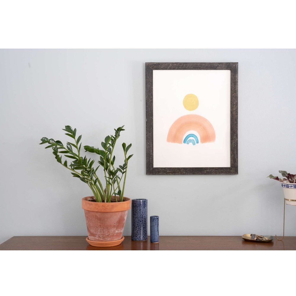 12" x 18" Black Solid Wood Hanging Picture Frame HomeRoots