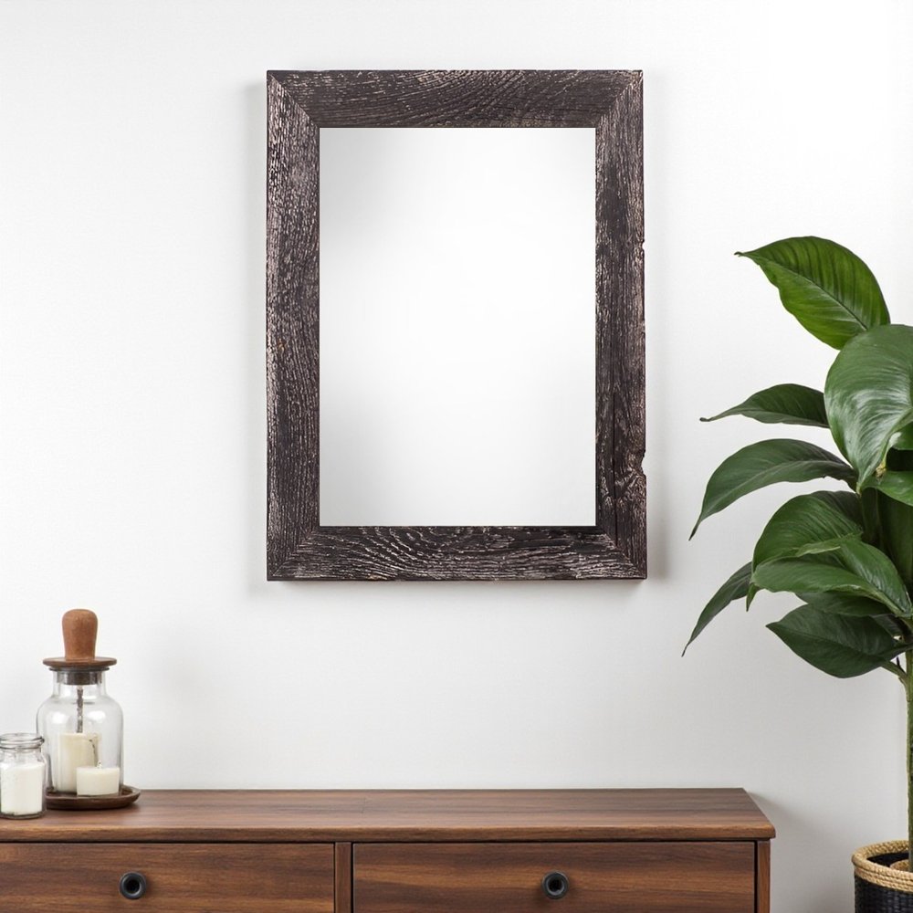 12" x 24" Black Wood Hanging Picture Frame HomeRoots