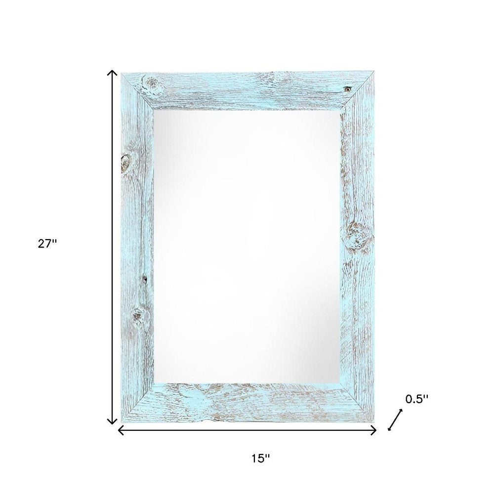 12" x 24" Blue Wood Hanging Picture Frame — view 4