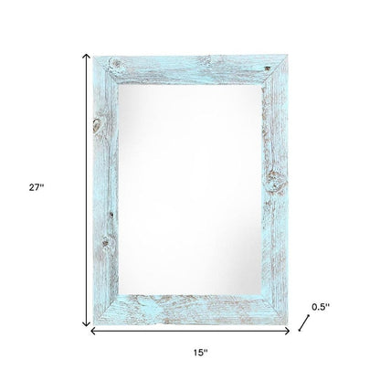 12" x 24" Blue Wood Hanging Picture Frame HomeRoots